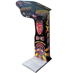 Maquina de boxeo que funciona con monedas.