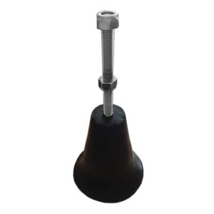 Soporte de goma con la varilla con rosca