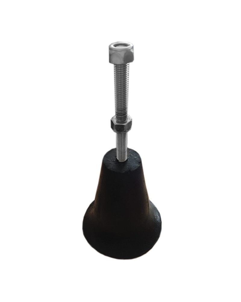 Soporte de goma con la varilla con rosca