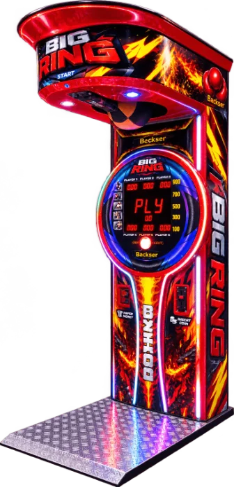 Máquina de boxeo Big Ring Roja de Backser con iluminación LED digital