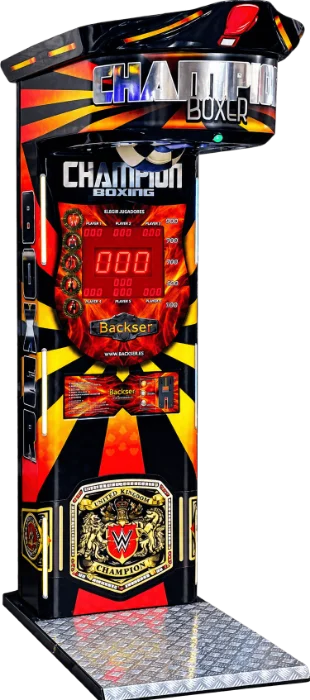 Máquina punch Champion multijugador de Backser con rótulo iluminado
