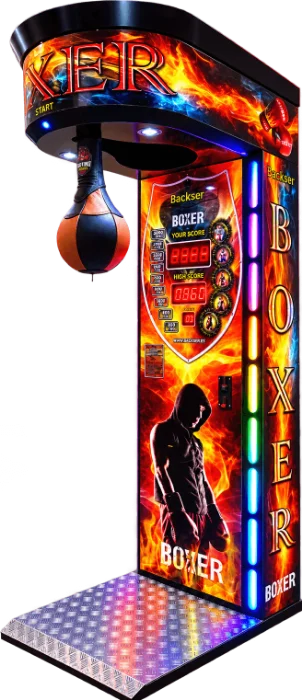 Máquina de boxeo Encapuchado de Backser con estructura de metal y marcador LED