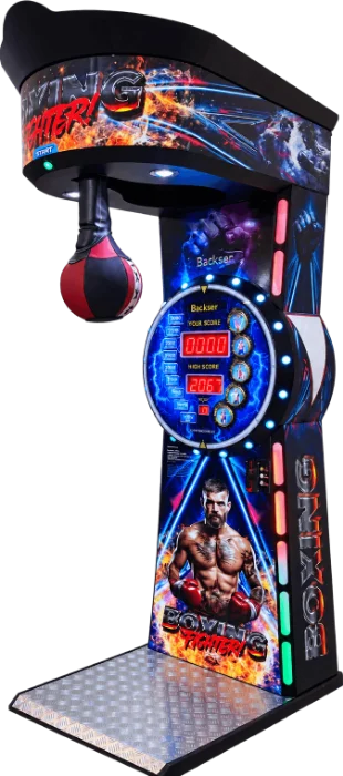 Punching machine Fighter de Backser con gorra tipo ring de boxeo