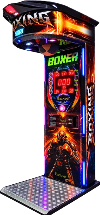 Máquina de boxeo LED Neón de Backser, multijugador para 6 jugadores