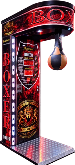 Máquina de boxeo profesional Roja de Backser para bares y salones