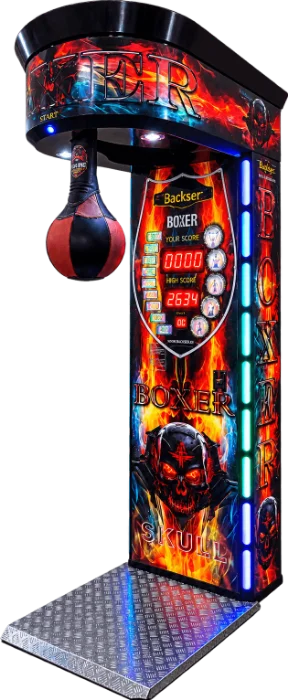 Máquina recreativa de boxeo Skull de Backser para bares y pubs
